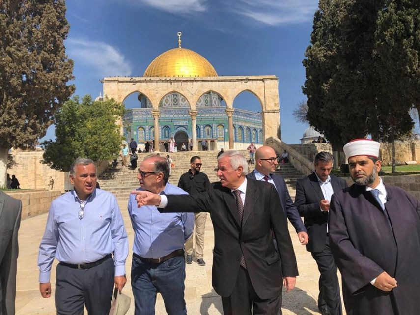 بالصور: وزير الخارجية البرازيلي يزور المسجد الأقصى