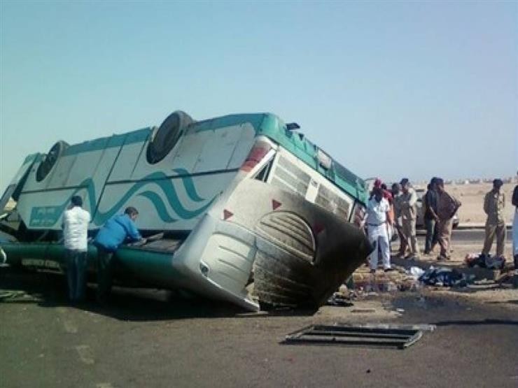 مصرع 6 أشخاص وإصابة 25 آخرين إثر حادثة انقلاب حافلة في بور سعيد